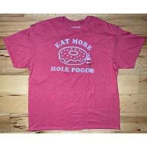 Fifth Sun Eat More Hole Foods Tshirt Short Sleeve Mens XL Doughnut Donut Humor